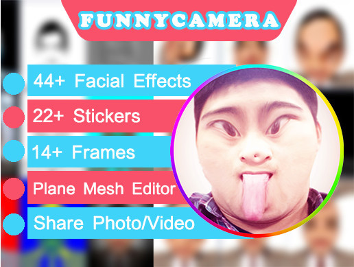 FunnyCamera—realtime webcam/facial filter effects